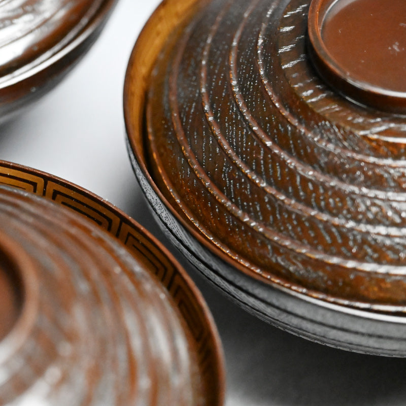 10 pc. Set Edo period Lacquered Soup Bowls