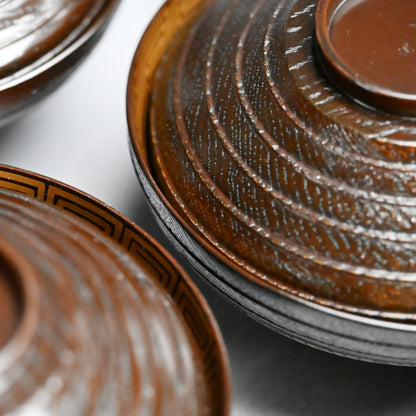 10 pc. Set Edo period Lacquered Soup Bowls