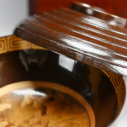 10 pc. Set Edo period Lacquered Soup Bowls