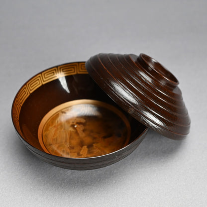 10 pc. Set Edo period Lacquered Soup Bowls