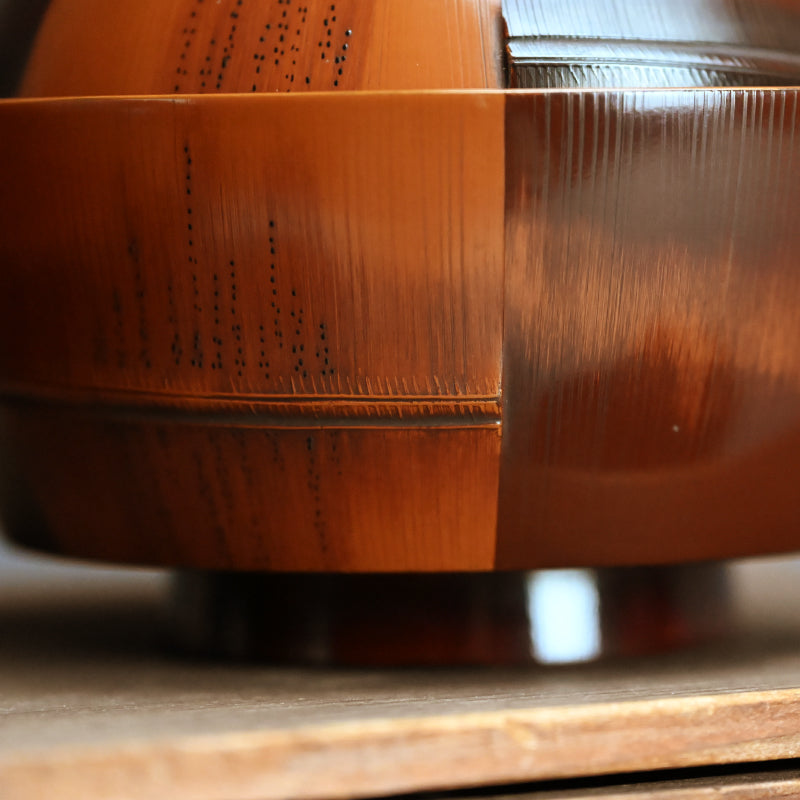 Set 5 Antique Lacquer “Bamboo” Bowls by Chikushin