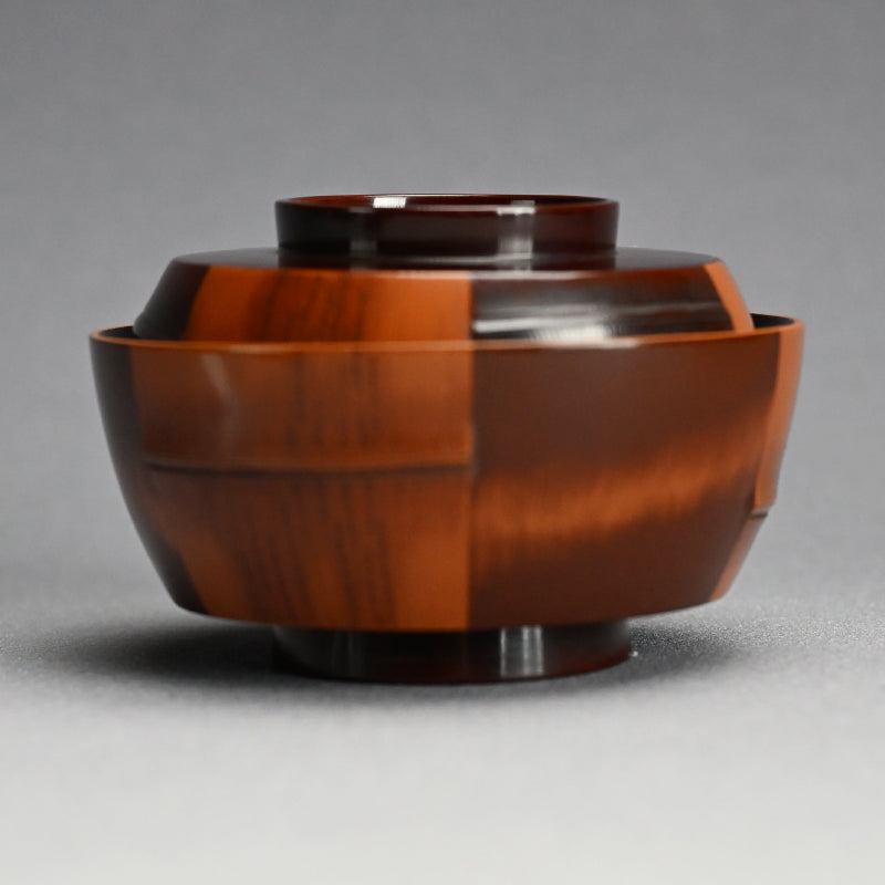 Set 5 Antique Lacquer “Bamboo” Bowls by Chikushin
