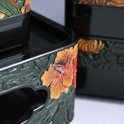 LNT Carved and Lacquered Jubako Box Set ー音丸 耕堂 “讃岐彫重箱”
