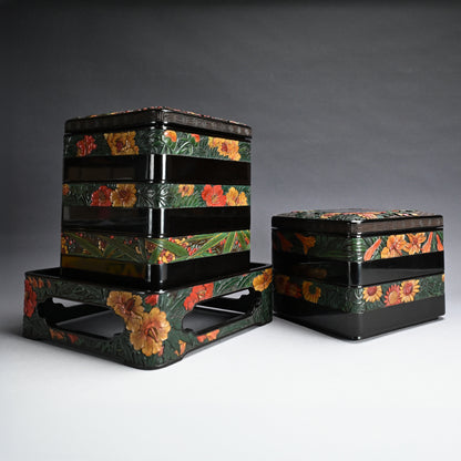 LNT Carved and Lacquered Jubako Box Set ー音丸 耕堂 “讃岐彫重箱”