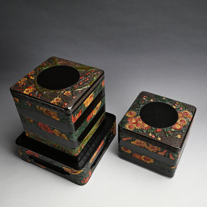 LNT Carved and Lacquered Jubako Box Set ー音丸 耕堂 “讃岐彫重箱”
