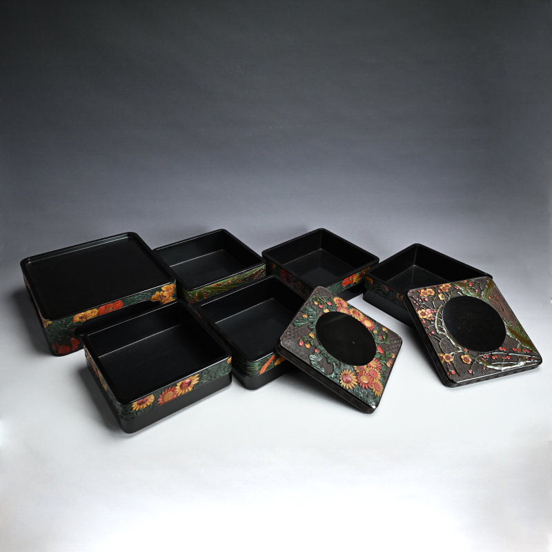 LNT Carved and Lacquered Jubako Box Set ー音丸 耕堂 “讃岐彫重箱”
