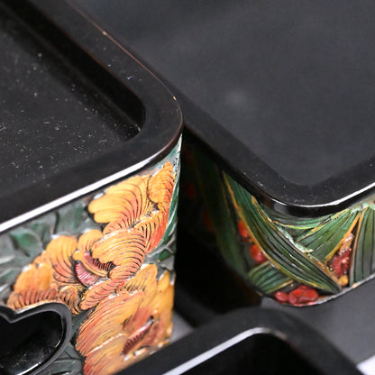 LNT Carved and Lacquered Jubako Box Set ー音丸 耕堂 “讃岐彫重箱”