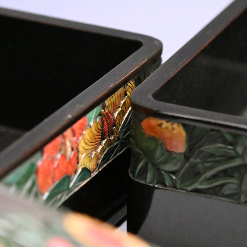 LNT Carved and Lacquered Jubako Box Set ー音丸 耕堂 “讃岐彫重箱”