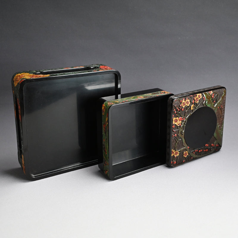 LNT Carved and Lacquered Jubako Box Set ー音丸 耕堂 “讃岐彫重箱”