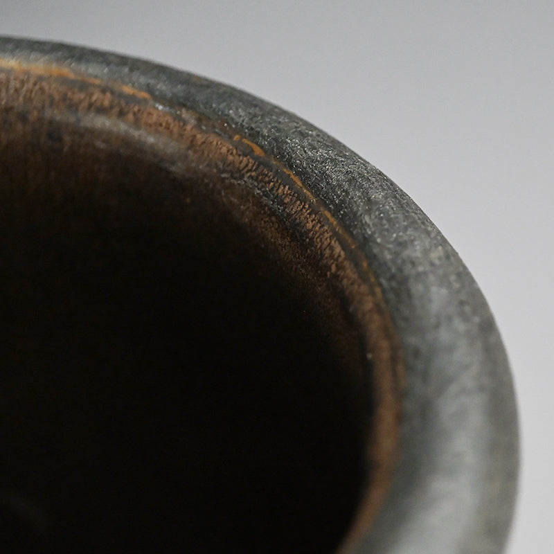 Large Yellow Oribe Vase ー柳原 睦夫 “キ オリベ 花壺”