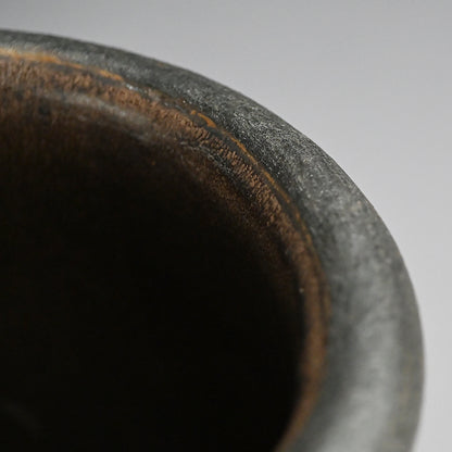 Large Yellow Oribe Vase ー柳原 睦夫 “キ オリベ 花壺”