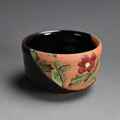 Set of 6 Chawan Tea Bowls ー露光窯 冬柴 文廣 “釉描彩 春冬茶盌”