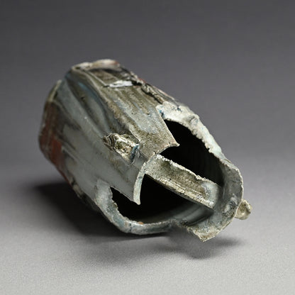 Tamba Ash Glazed Vase ー西端 正 “灰釉桶形花入”