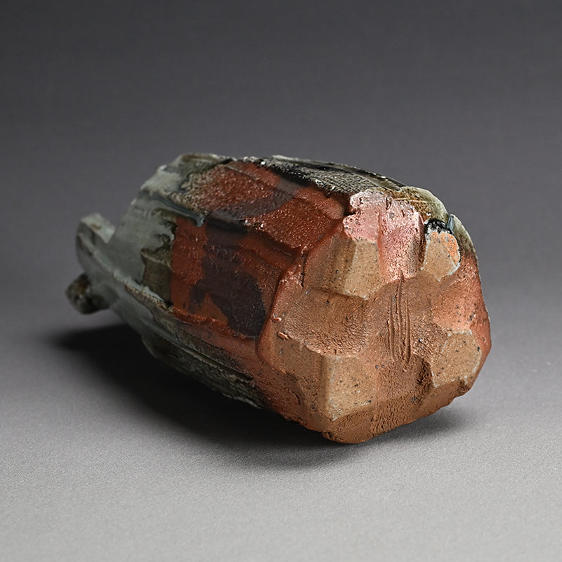 Tamba Ash Glazed Vase ー西端 正 “灰釉桶形花入”