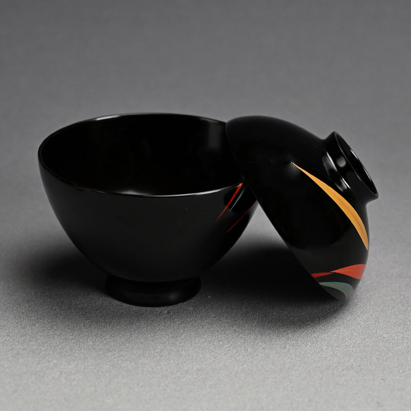 Set 10 Lacquered Suimono Bowls for Kaiseki Japanese Food