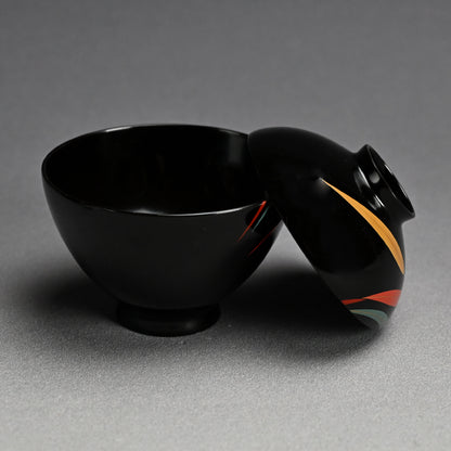 Set 10 Lacquered Suimono Bowls for Kaiseki Japanese Food