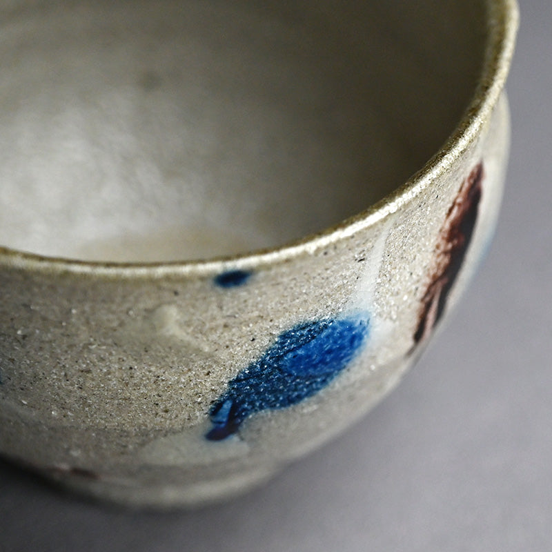 Fabulous LNT Salt Glazed Chawan Tea Bowl ー浜田 庄司 “塩釉色差茶盌”