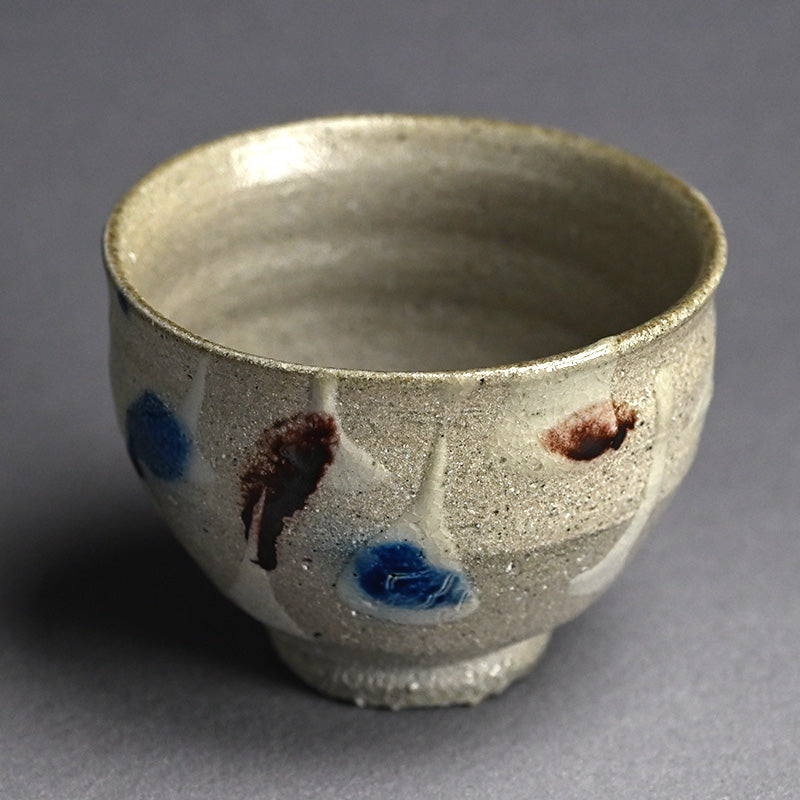 Fabulous LNT Salt Glazed Chawan Tea Bowl ー浜田 庄司 “塩釉色差茶盌”