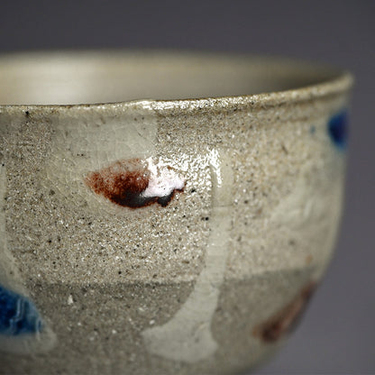 Fabulous LNT Salt Glazed Chawan Tea Bowl ー浜田 庄司 “塩釉色差茶盌”
