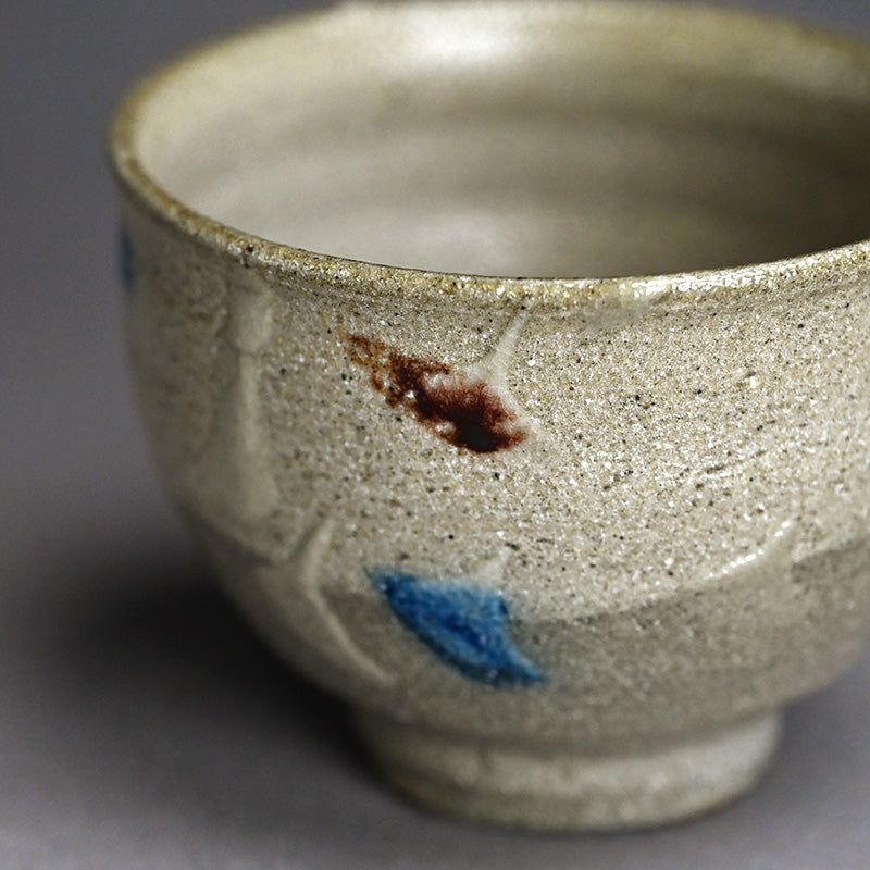 Fabulous LNT Salt Glazed Chawan Tea Bowl ー浜田 庄司 “塩釉色差茶盌”