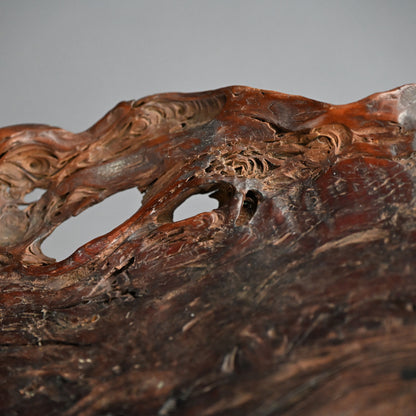 Fabulous Antique Burl-wood Leaf Plate