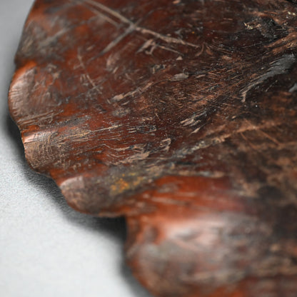 Fabulous Antique Burl-wood Leaf Plate