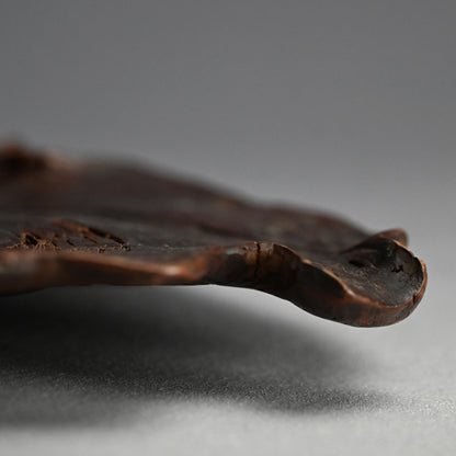 Fabulous Antique Burl-wood Leaf Plate
