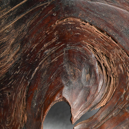 Fabulous Antique Burl-wood Leaf Plate
