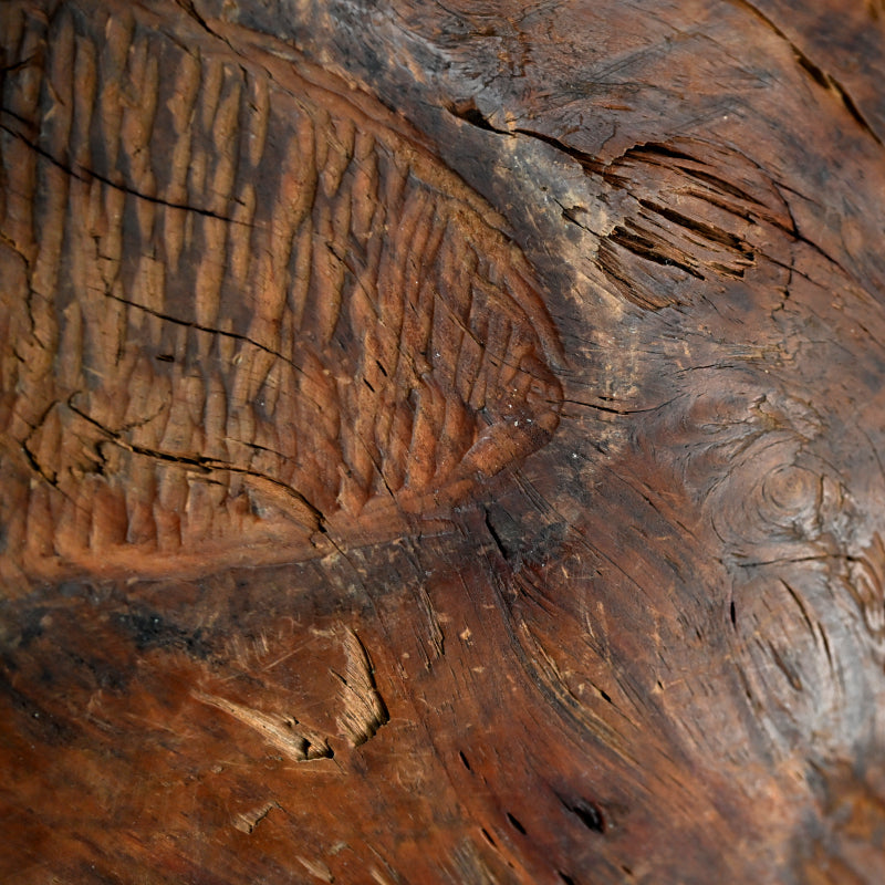 Fabulous Antique Burl-wood Leaf Plate