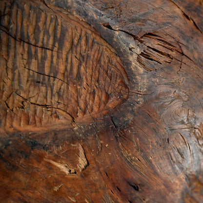 Fabulous Antique Burl-wood Leaf Plate