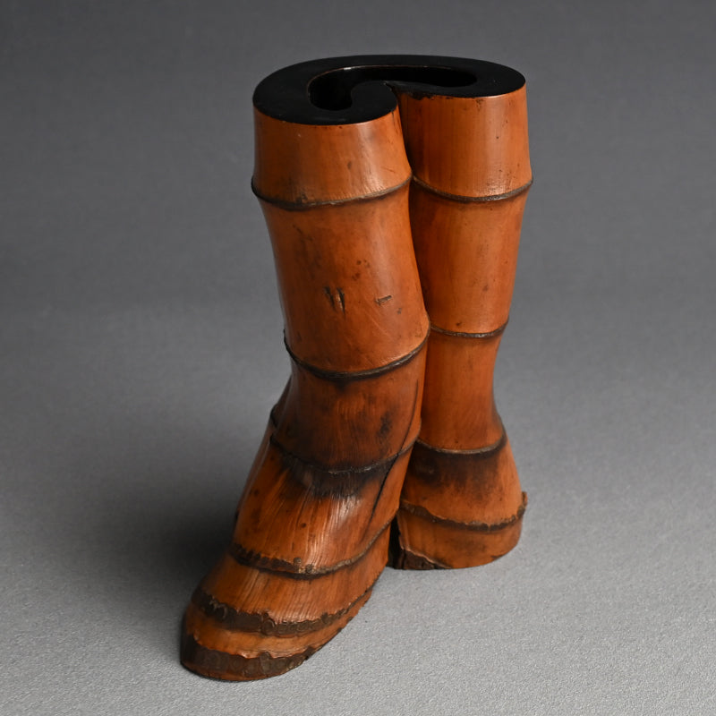 Ancient Lacquered Bamboo Tea Room Vase