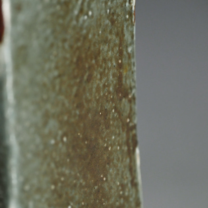 Cobalt and Iron Glazed Henko Vase ー河井 寛次郎 “扁壷 草花圖”