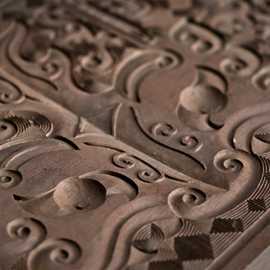 Ainu Carved Wood Display Table