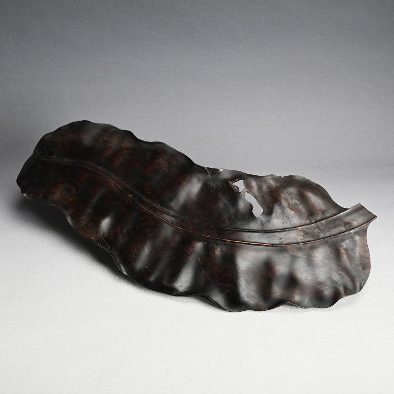 Carved Wood Leaf Tray from Himeji Castle Pine Trees