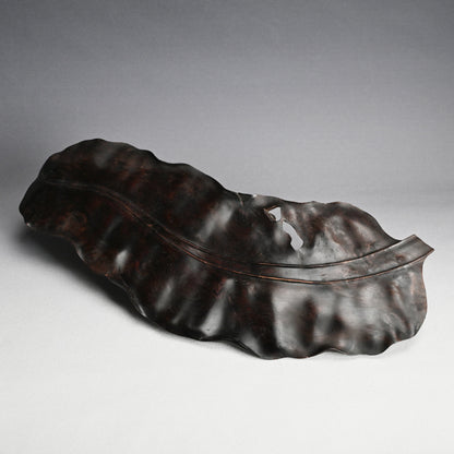 Carved Wood Leaf Tray from Himeji Castle Pine Trees