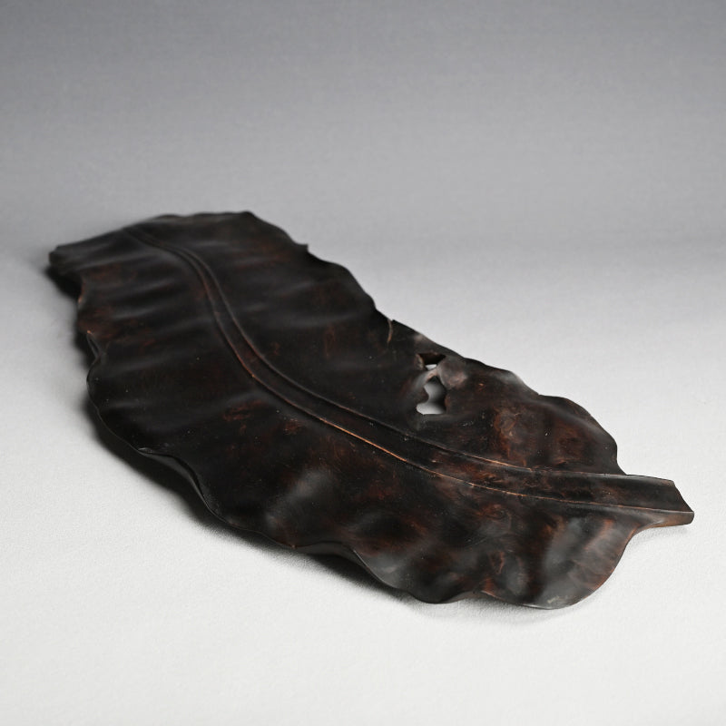 Carved Wood Leaf Tray from Himeji Castle Pine Trees