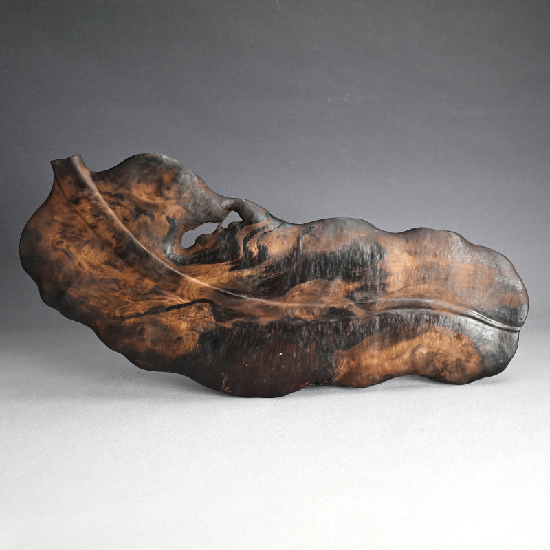 Carved Wood Leaf Tray from Himeji Castle Pine Trees