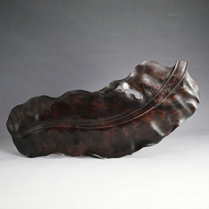 Carved Wood Leaf Tray from Himeji Castle Pine Trees