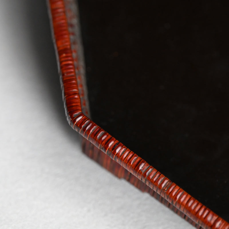 Exquisite Lacquered & Woven Incense Tray by Onkosai ー温古斎 "香盆"
