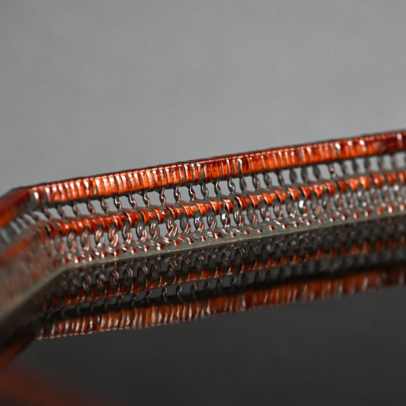 Exquisite Lacquered & Woven Incense Tray by Onkosai ー温古斎 "香盆"