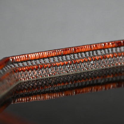 Exquisite Lacquered & Woven Incense Tray by Onkosai ー温古斎 "香盆"