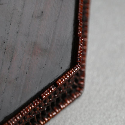 Exquisite Lacquered & Woven Incense Tray by Onkosai ー温古斎 "香盆"