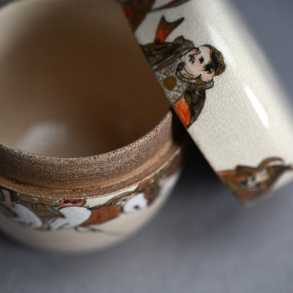 Antique Satsuma Ceramic Natsume Tea Container