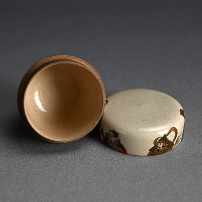 Antique Satsuma Ceramic Natsume Tea Container