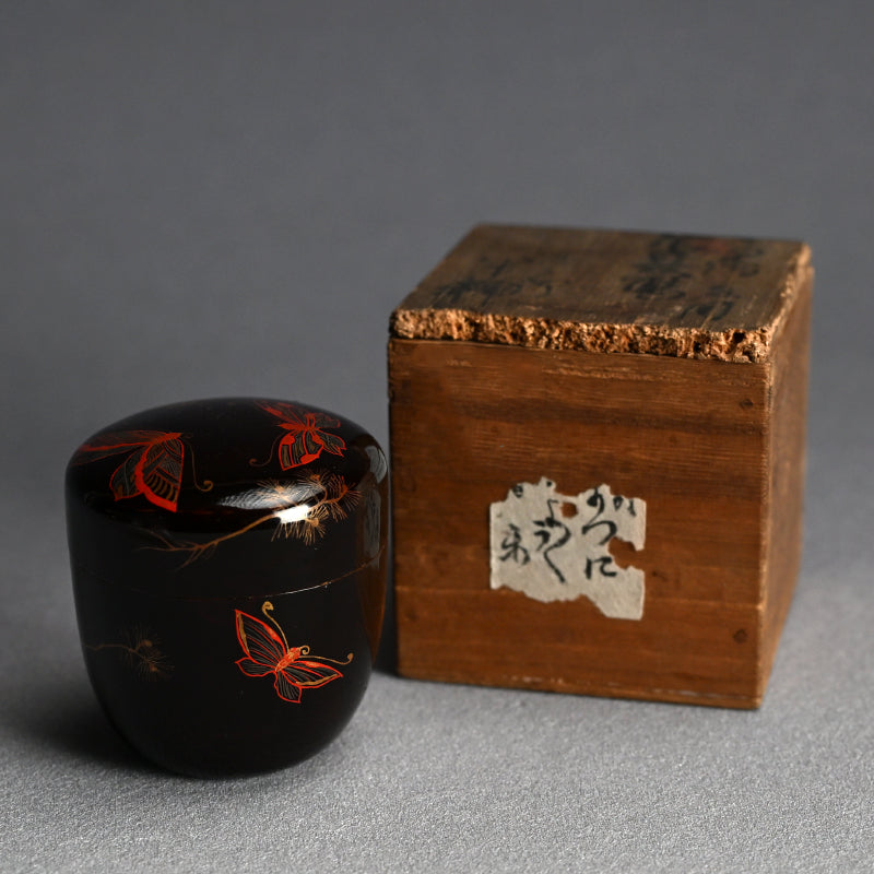 Toyoraku Lacquered Ceramic Natsume Tea Container