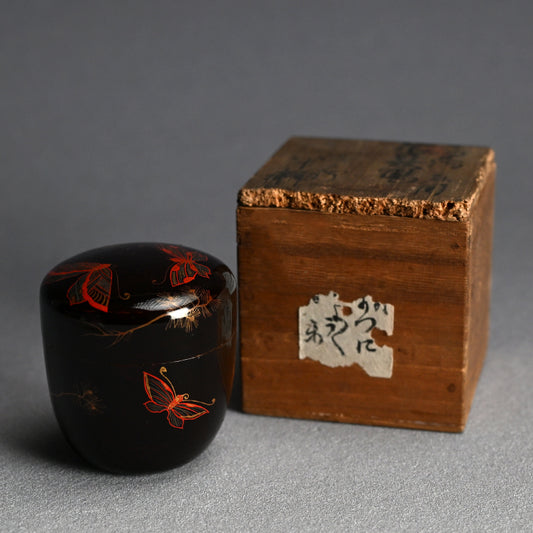 Toyoraku Lacquered Ceramic Natsume Tea Container