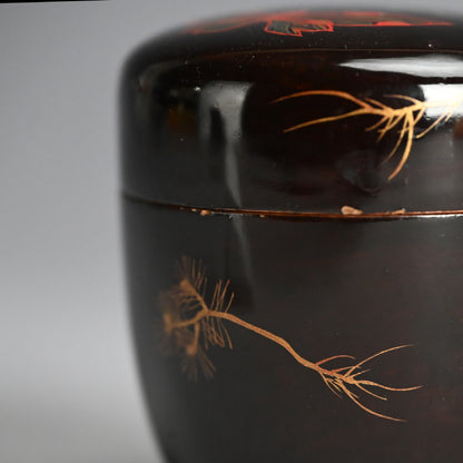 Toyoraku Lacquered Ceramic Natsume Tea Container