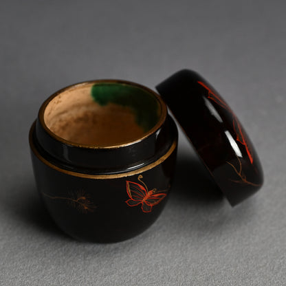 Toyoraku Lacquered Ceramic Natsume Tea Container