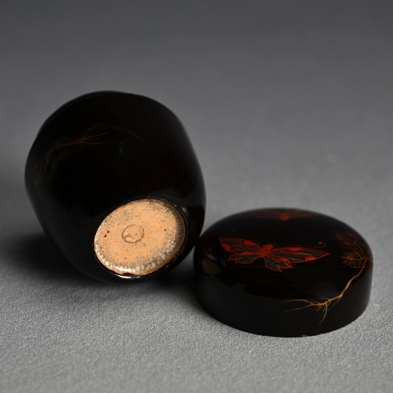 Toyoraku Lacquered Ceramic Natsume Tea Container