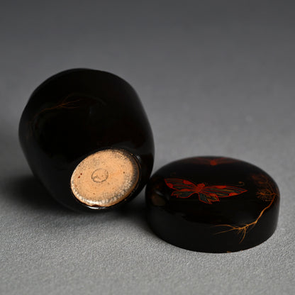 Toyoraku Lacquered Ceramic Natsume Tea Container